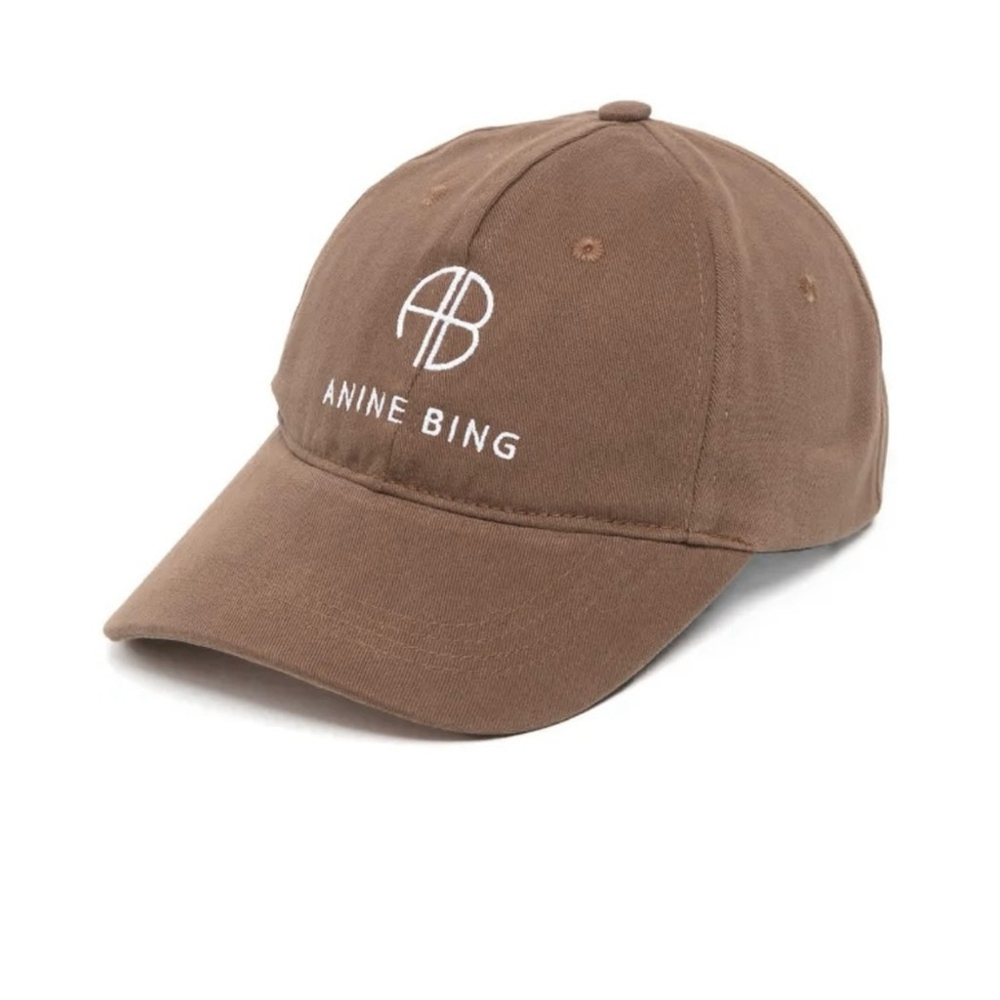 Anine Bing Brown Logo Baseball Cap